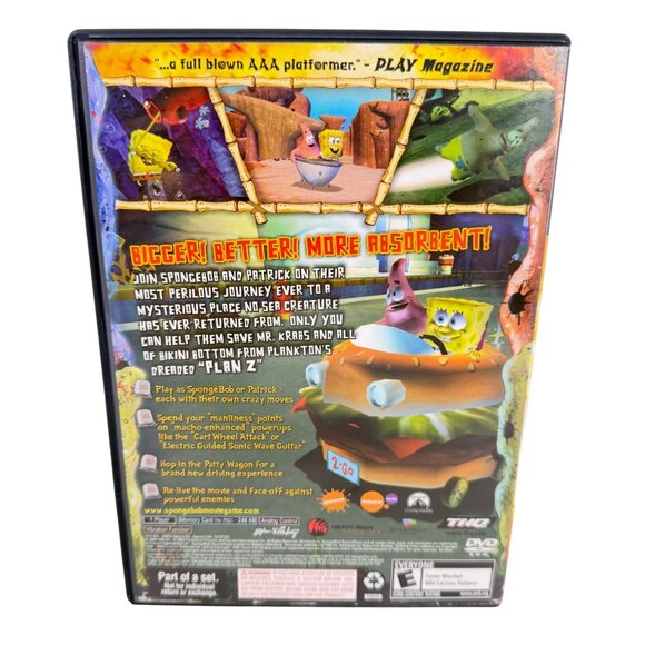 Playstation 2 PS2 - Spongebob Squarepants: Movie - CIB Tested/Works - Picture 2 of 4